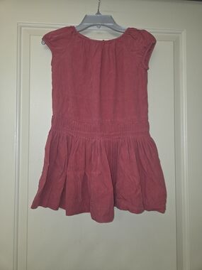 Burberry Girls' Coral Red Cap-Sleeve Twirl Dress